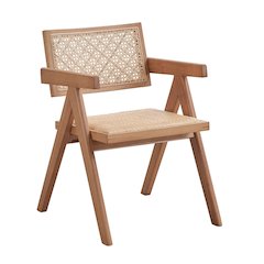 Velentina Arm Chair (Set-2) Rattan & Natural