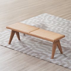 Velentina Bench Rattan & Natural