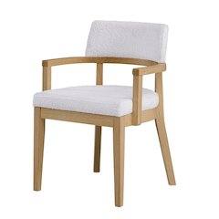 Kasem Arm Chair(Set-2) Gorge Fabric & Oak