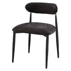 Jaramillo Side Chair (Set-2) Black Chenille & Black