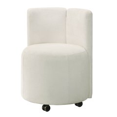 Blayde Side Chair w/Swivel (Set-2) White Chenille