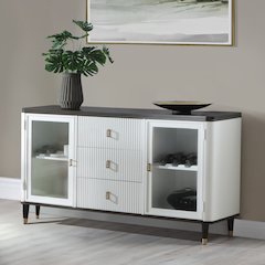 Carena Server White & Walnut