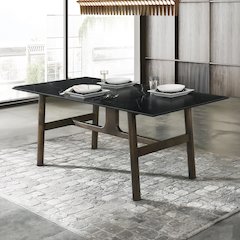 Destin Dining Table Ceramic & Walnut