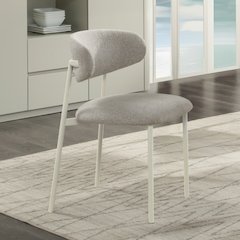 Ingram Side Chair (Set-2) Light Gray Boucle