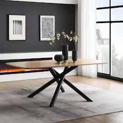 Lawton Dining Table Natural & Black