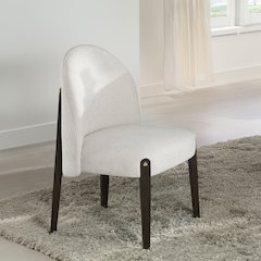 Clayten Side Chair (Set2) Beige Chenille & & Espresso