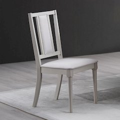 Marta Side Chair (Set-2) Beige Linen & Natural