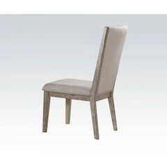 Rocky Side Chair (Set-2) Fabric & Gray Oak