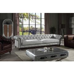 Ofer Sofa Vintage White Top Grain Leather