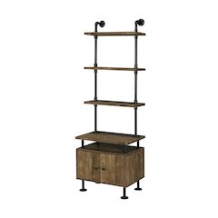 Ensata II TV Stand Side Pier Rustic Oak  & Black