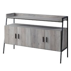 Samiya TV Stand Gray Oak & Black
