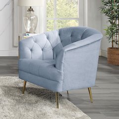 Bayram Chair Light Gray Velvet