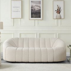 Osmash Sofa White Teddy Sherpa