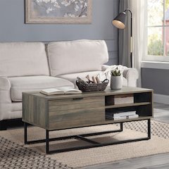Homare Coffee Table Rustic Oak & Black