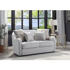 Mahler Loveseat w/4 Pillows Beige Linen