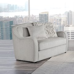 Mahler Chair w/2 Pillows Beige Linen