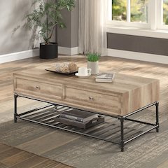 Brantley Coffee Table Oak & Sandy Black