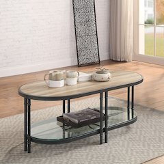 Brantley Coffee Table Oak & Sandy Black