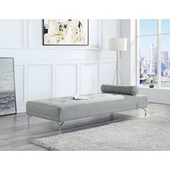 Quenti Sofa Bed w/Pillow Gray Melange Velvet