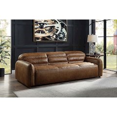 Rafer Sofa Cocoa Top Grain Leather