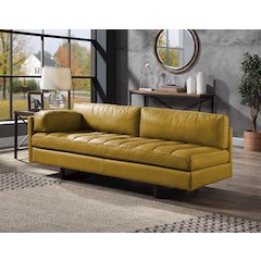 Radia Sofa w/Pillow Turmeric Top Grain Leather