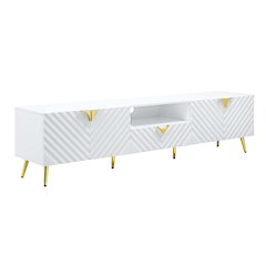 Gaines TV Stand White High Gloss