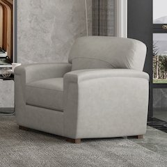 Cornelia Chair Pearl Gray Top Grain Leather
