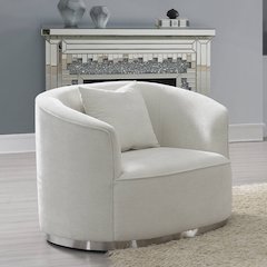 Odette Chair w/1 Pillow Beige Chenille