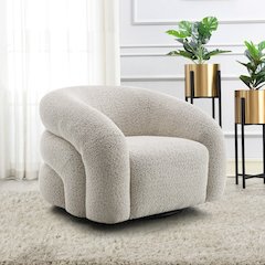 Irma Chair w/Swivel Gray Boucle