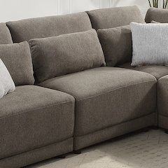 Rylie Modular - Armless Chair w/Pillow Brown Linen