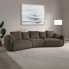 Bash Sofa w/7 Pillows Macca Anthology Boucle