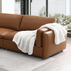 Brighton Modular  - RF Arm Chair Brown Top Grain Leather