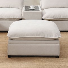 Marisa Modular Ottoman w/Storage Beige Boucle