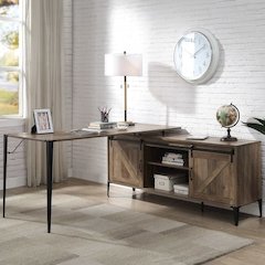 Zakwani Writing Desk-Table Rustic Oak & Black