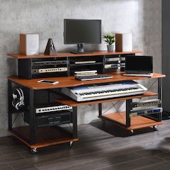 Megara Music Desk Cherry & Black