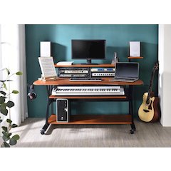Willow Music Desk Cherry & Black