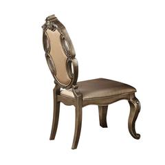 Ragenardus Side Chair (Set-2) Synthetic Leather & Vintage Oak