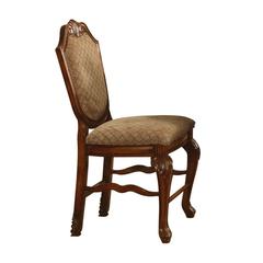 Chateau De Ville Counter Height Chair (Set-2) Fabric & Cherry
