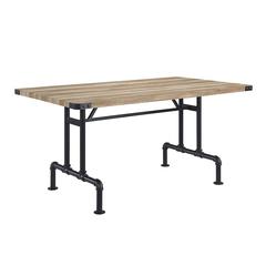 Edina Dining Table Oak & Sandy Black