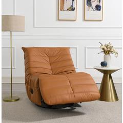 Talmon Glider Recliner w/Swivel, Orange Synthetic Leather