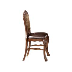 Dresden Counter Height Chair (Set-2) Synthetic Leather & Cherry Oak