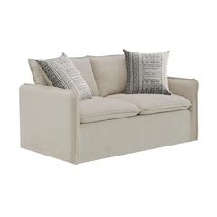 Upendo Loveseat w/2 Pillows Beige Linen