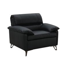 Eilene Chair, Black Top Grain Leather