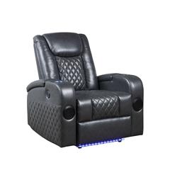 Alair Power Motion Recliner w/Bluetooth Speaker & Cooling Cup Holder Dark Gray L