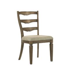 Parfield Side Chair (Set-2) Fabric & Weathered Oak