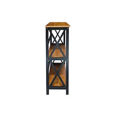Montego 3-Shelf Bookcase, Antique Walnut/Black