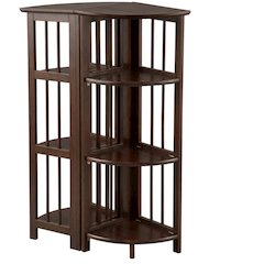 Wooden Bookcase with 4 Shelves, Sturdy Storage for Living Room