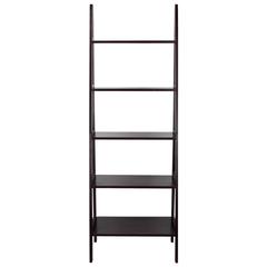 5-Shelf Ladder Bookcase-Espresso