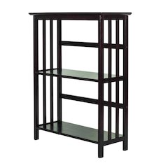 Wooden Bookcase with 29.5-inch Width and Open Shelving Design