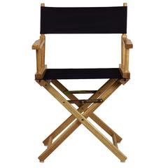 18" Director's Chair Natural Frame-Navy Blue Canvas